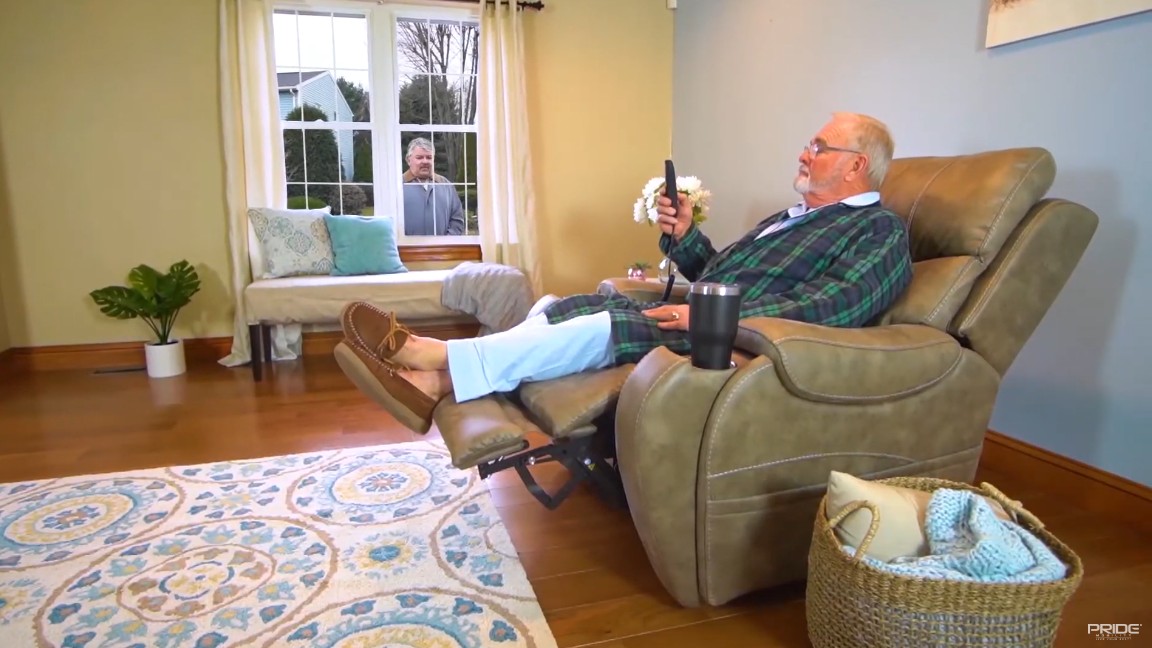 Pride Mobility VivaLift! and Heritage Series Pride Lift Chairs from the Radiance Collection featuring a rich and upscale look, built-in heating pads, and enhanced recline positioning for maximum comfort and support